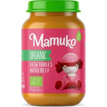 Dětská výživa Příkrm Mamuko od 6. měsíce 190 g zelenina, hovězí maso, brambory