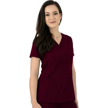 Podprsenka MIKINA ZDRAVOTNICKÁ elastická dámská Moderní SCRUBS z viskózy M-390XC vel. 38 BORDO