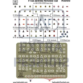 Plastikový model HAD models 1/32 F-14A Sewing Patches (PE set) Vol.4