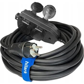 elektrický kabel Prodlužovací Kabel gumový OnPd H07RN-F 3x1,5 25m ROZBOČKA 4x230V černá