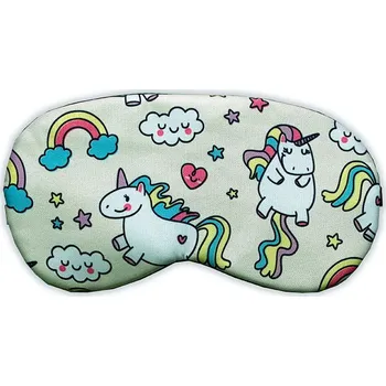 Pleťová maska Maska na oči na spaní Jednorožci béžová