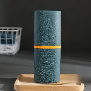 Náhradní hlavice k elektrickému kartáčku Cestovní pouzdro na zubní kartáček a pastu (tmavě modré), 1 ks