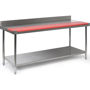 Dílenský stůl Nerezový stůl s krájecí deskou, 1800 x 700 x 850 mm