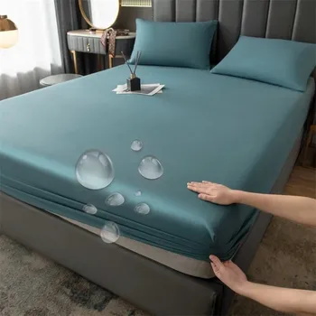 Chránič matrace Ochranný potah na matraci | voděodolné prostěradlo na postel - barva obrázku-5,90x190x30cm 1ks