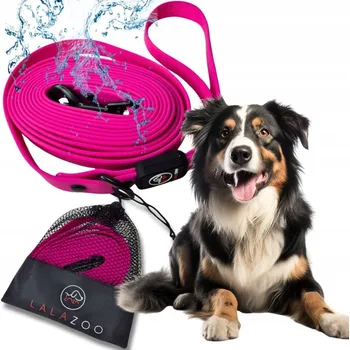 Vodítko pro psa Dlouhá VODÍTKO pro psa voděodolná treningové vodítko městská PVC 10M růžová