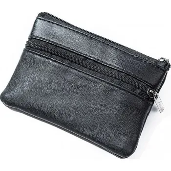 Peněženka Minipeněženka kožená klíčenka | Kožená peněženka, Malá peněženka - Černá