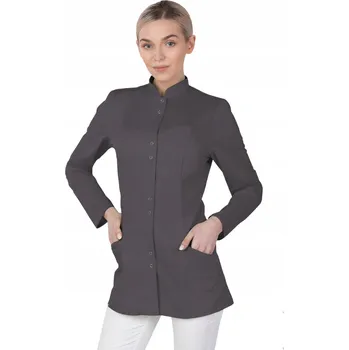 Kuchyňská zástěra 50 DÁMSKÝ LÉKAŘSKÝ PLÁŠŤ NA ZIP SE STOJAKEM KOSMETICKÝ ZÁSTĚRA 141SD