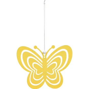 Závěsný kovový motýl PASTEL BUTTERFLY - více barev Barva: Žlutá