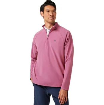 Travis Mathew AIR TRAM QUARTER ZIP pánská mikina, rose wine pánské, M