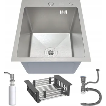 Nerezový dřez Nerezový dřez Satyna Inox 40x50 s dávkovačem a odkapávačem