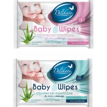 Dětský vlhčený ubrousek Delikato vlhčené ubrousky 1 x 72 ks