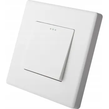 vypínač Jednopólový vypínač světla nástěnný bílý plastový LUUNA