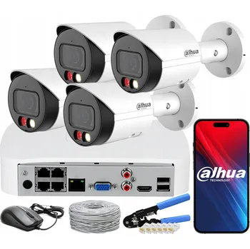 Bezpečnostní kamera Monitorovací sada 4MP Dahua WIZSENSE – 4 EXTERNÍ KAMERY IPC-HFW2449S-S-IL