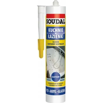 stavební silikon Neutrální sanitární silikon SOUDAL bílý 280 ml