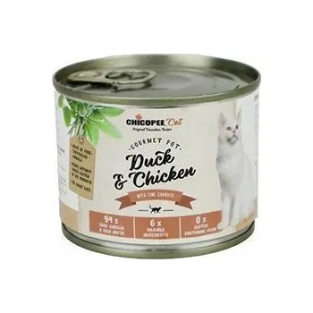 Krmivo pro kočku Chicopee Cat konz. Gourmet Pot Duck&Chicken 195g