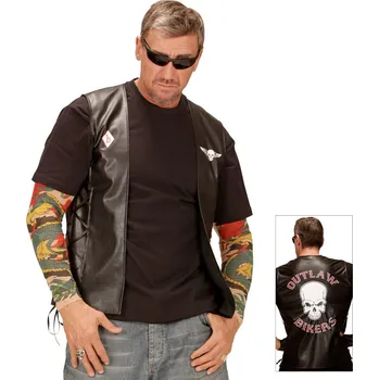 Karnevalový kostým Unisex motorkářská vesta - XL