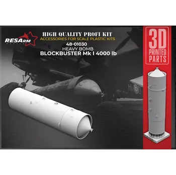 Plastikový model RESARM 1/48 BLOCKBUSTER Mk I 4000 lb. Heavy Bomb