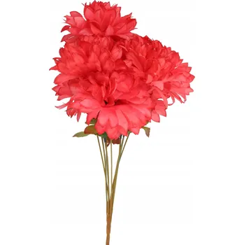 umělá květina Kytice 9 chryzantém s listy růžová Goliat KVĚTINY