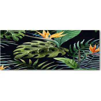 Obraz Lacobel pod linku do kuchyně Tropické květy XXL