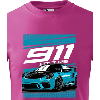 Chlapecké tričko Dětské tričko Porsche 911 GT3 RS, Barva Purpurová, Velikost 158 cm/12 roků, Canvas Dětské tričko Bezvatriko.cz 1871