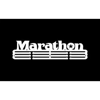 Věšák MARATHON #2 BÍLÝ Věšák na medaile Kovový 60cm