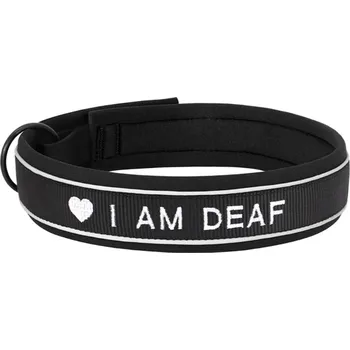 Obojek pro psa Polstrovaný reflexní obojek pro psa s jménem Barva: Černá, Velikost: S