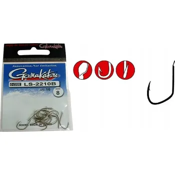 Rybářský háček GAMAKATSU HÁČKY LS-2210B vel. 8 16 6 Ks