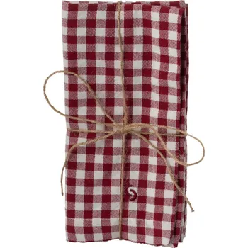 prostírání Storefactory Ubrousek z recyklované bavlny Rutan Red – set 2 ks