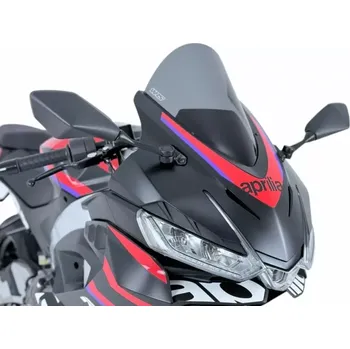 Motocyklové plexi / čelní plexi motocyklu WRS verze RACE AP016FS pro motocykly APRILIA RS 457 rok 2024 barva tmavě kouřová (Vyrobené z vysoce kvalitního plexiskla PMMA)