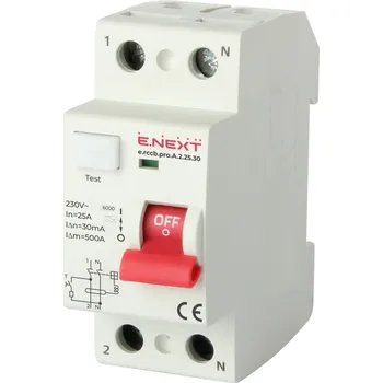 Proudový chránič Proudový chránič typ A pro 2p 1F 25A 30mA