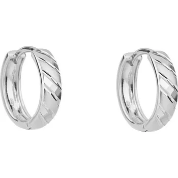 Náušnice Steel Edge Náušnice kroužky stříbrné 306273007