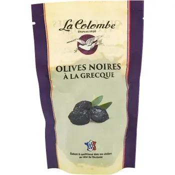 oliva LA COLOMBE Olivy černé s peckou na řecký způsob 125 g
