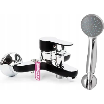 Vodovodní baterie Vanová a sprchová baterie nástěnná, páková Msanit Duo černá