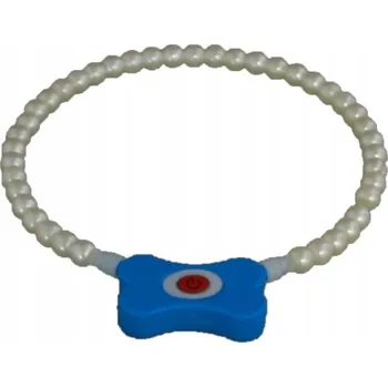 Náhrdelník SVÍTÍCÍ OBOJEK PRO PSA PERLOVÝ NÁHRDELNÍK 18,5 CM