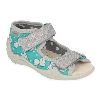 Dívčí bačkory 342P041 18 - dívčí sandálky Befado, kožená stélka 342P041_21