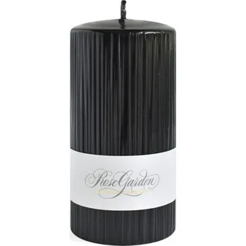 Svíčka Świeca ROSE GARDEN walec średni 7xh14cm parafinowa czarna