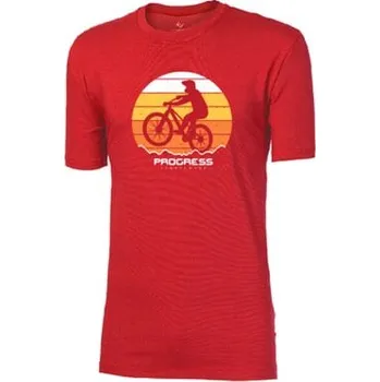 Pánská móda BARBAR "BIKER" pánské triko s bambusem červená XXL