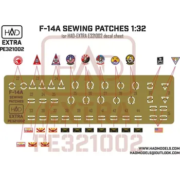 Plastikový model HAD models 1/32 F-14A Sewing Patches (PE set) Vol.1