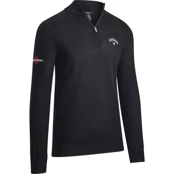 Callaway 1/4 Blended Merino pánský svetr, černý pánské, XXL