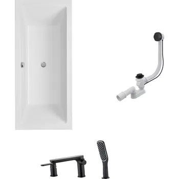 Vana Obdélníková akrylátová vana Laminart Quattro Duo 170 x 75 cm