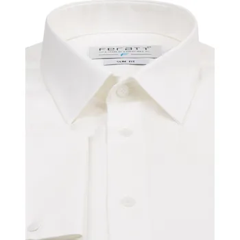 Pánská košile FERATT Košile F-LINE II smetanová SLIM manžetové knoflíčky Velikost: XL