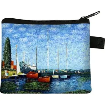 Peněženka Dámská malá peněženka s olejomalbou | malá kabelka - 013