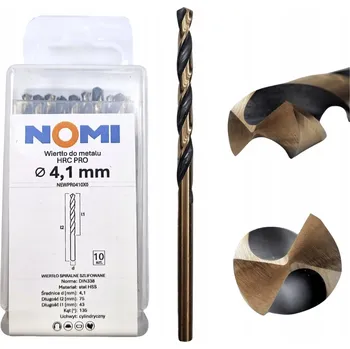 Vrták VRTÁK DO KOVU 4,1mm HRC PRO NOMI PRO OCEL, PLASTY, HLINÍK, DŘEVO