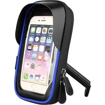 Voděodolný držák telefonu na kolo a motorku | cyklo a moto doplňky - Modrá (Motocykl)