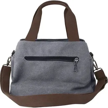 Dámská plátěná ramenní taška | kabelky, tašky - šedá