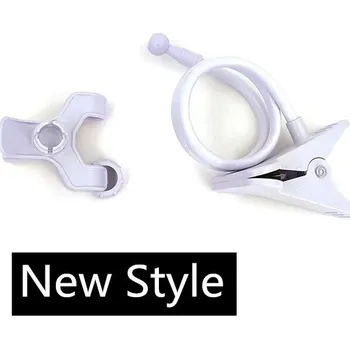 Držák telefonu na krk flexibilní a nastavitelný | stojan na mobil - Bílá-Nová