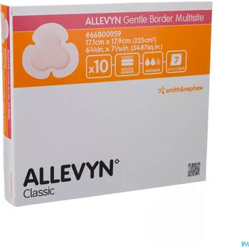 Zdravotnický materiál Allevyn Gentle Border Multisite 17,1 x 17,9 cm bal=10ks