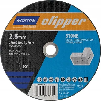 Řezný kotouč Řezací kotouč pro řezání kamene Norton C30R-230x2.5x22.23 mm