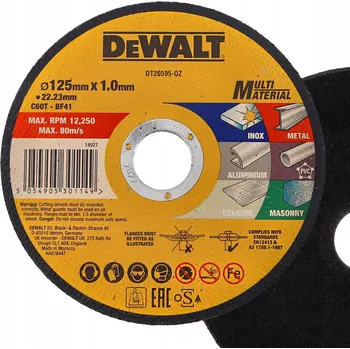 Řezný kotouč DeWALT kotouč na různé materiály 125 mm, tloušťka 1,0 mm DT20595