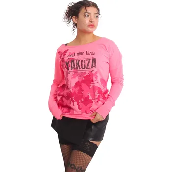 Dámské triko Yakuza Butterfly Reign Urban 25132 neon pink velikost: XL